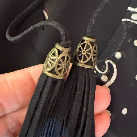 BISOU BISOU. NWT. Bohemian Rhapsody 2. Dita Print. Dress/Tunic w/tassels… - Picture 7 of 11